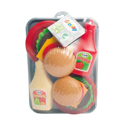 Dantoy - Burger set on tray (ctn 6 pcs)