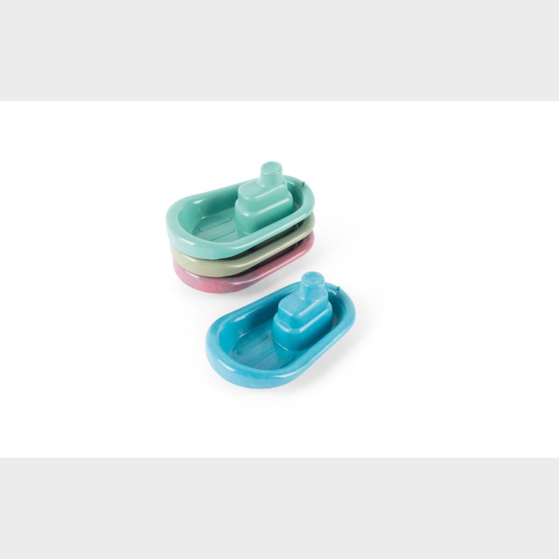 Dantoy - Blue Marine Toys Boat set, 4-pack (ctn 12 pcs)