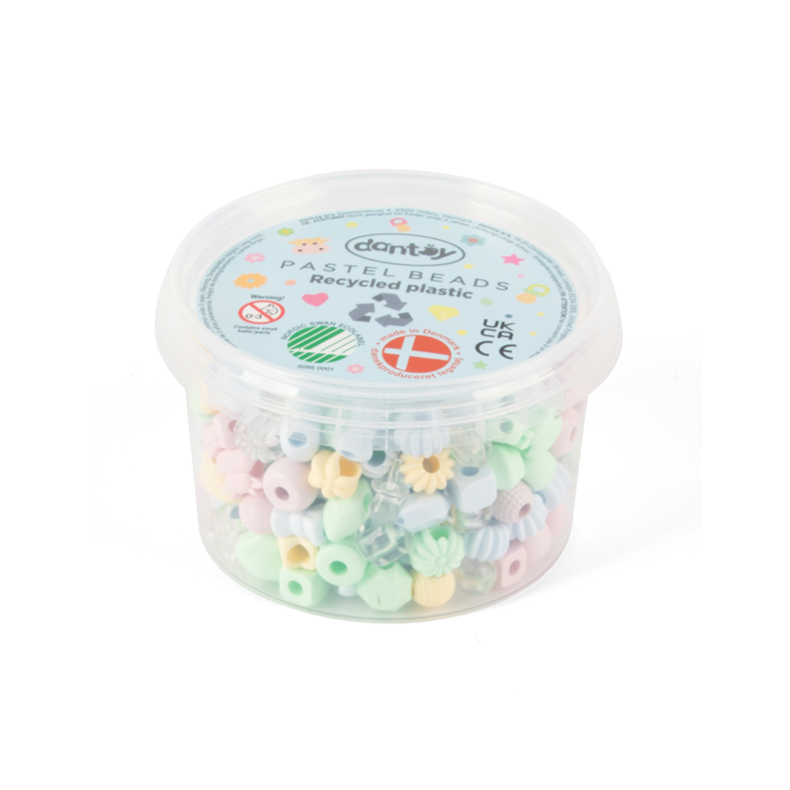  Pastel Genbrug Perler 280 Stk. (ctn 18 pcs)