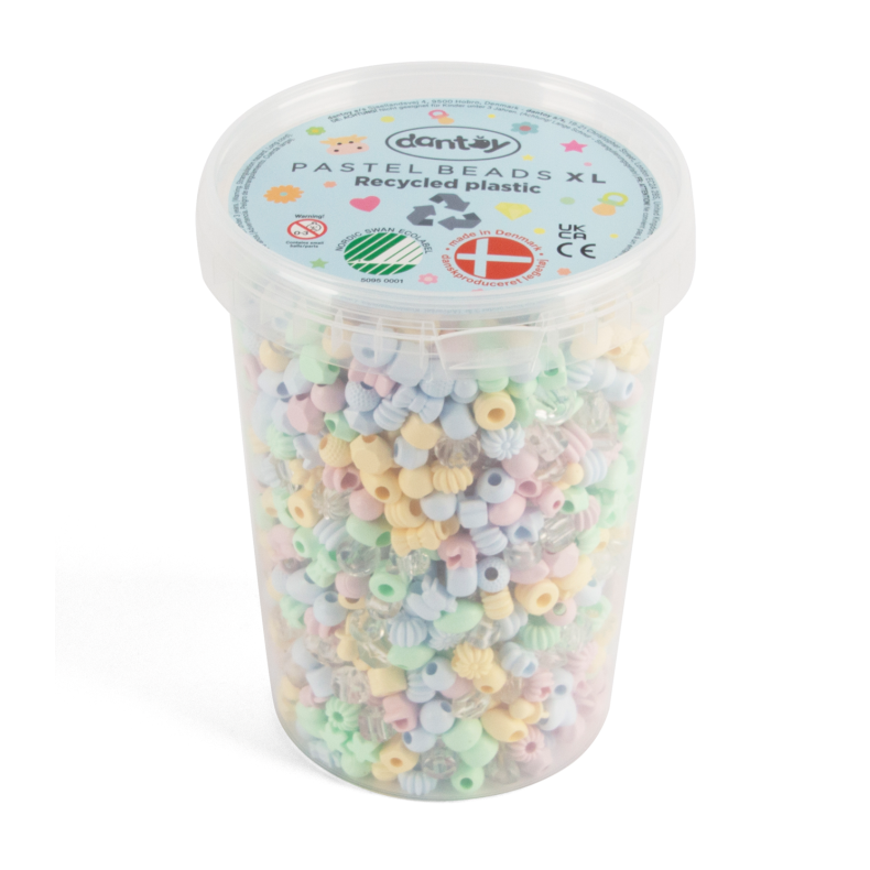 Pastel Genbrug Perler 1580 Stk. (ctn 6 pcs)