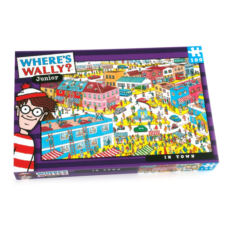 Where's Wally In Town 100pc Puzzle (ctn 6 pcs)  - Levering medio april!