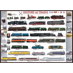 History of Trains, 1000 pcs, Smart Cut (ctn 6 pcs)