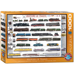 History of Trains, 1000 pcs, Smart Cut (ctn 6 pcs)