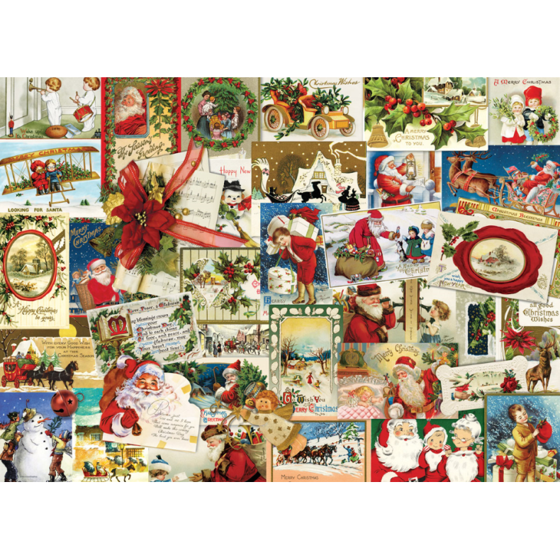 Vintage Christmas Cards Smart Cut 1000 pcs (ctn 6 pcs)