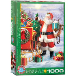 Santa with Sled by Simon Tread Smart Cut 1000 pcs (ctn 6 pcs)