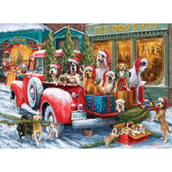 Dogs on Truck by Ali Corti Smart Cut 1000 pcs (ctn 6 pcs)