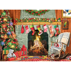 Christmas by the Fireplace 500 pcs (ctn 6 pcs)