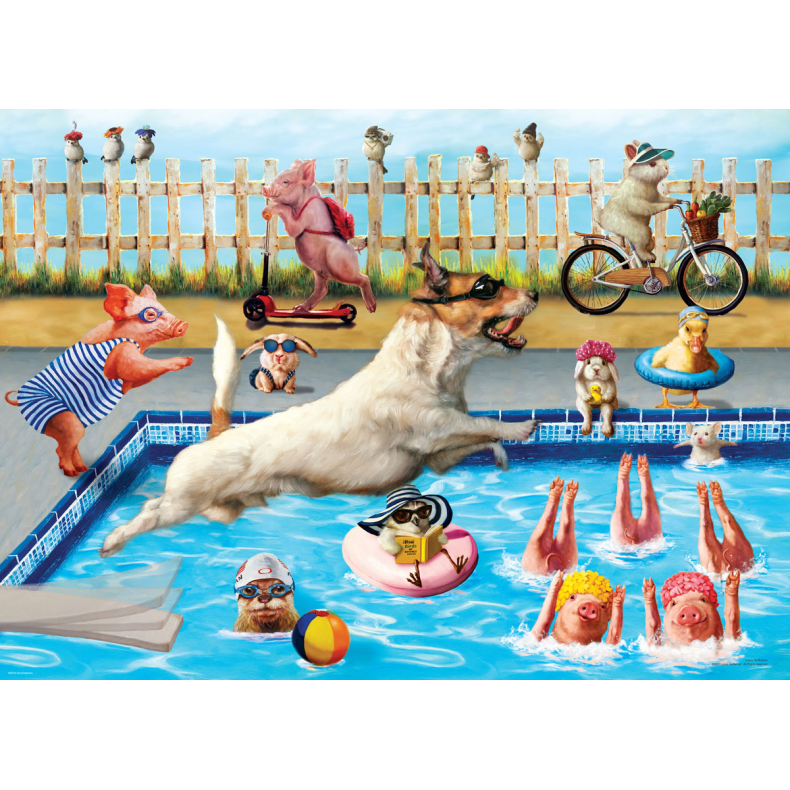 Crazy pool day by Lucia Heffer, 500 pcs (ctn 6 pcs)