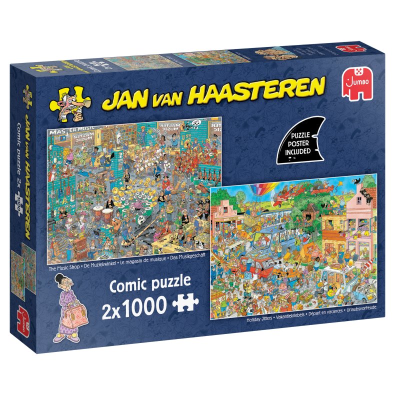 Jan Van Haasteren - The Music Shop &amp; Holiday Jitters 2x1000 pcs (ctn 6 pcs)