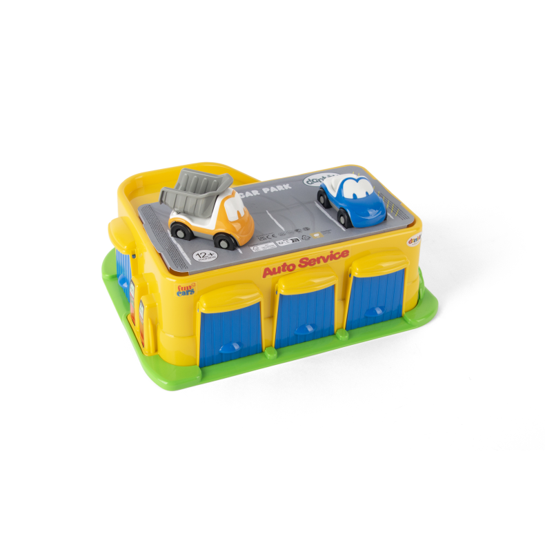 Dantoy - FunCars auto service and car park, 2 biler (ctn 4 pcs)