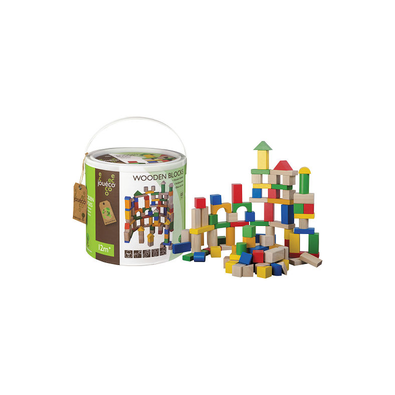 Jouco - Wooden blocks 100 pcs (ctn 4 pcs)