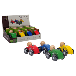 Jou&eacute;co&reg; - Wooden cars 8 ass. in display (ctn 8 pcs)