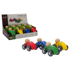 Jou&eacute;co&reg; - Wooden cars 8 ass. in display (ctn 8 pcs)