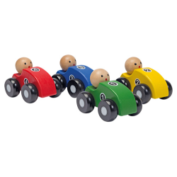 Jou&eacute;co&reg; - Wooden cars 8 ass. in display (ctn 8 pcs)