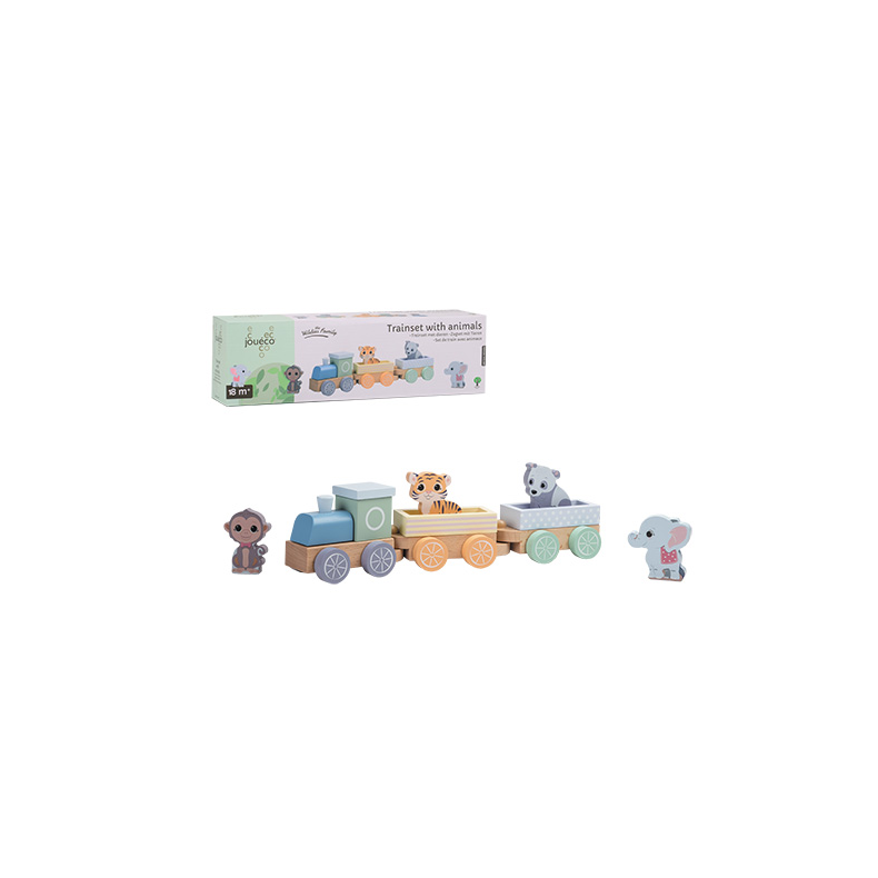 Jouco - The Wildies Family Trainset with animals (ctn 6 pcs)