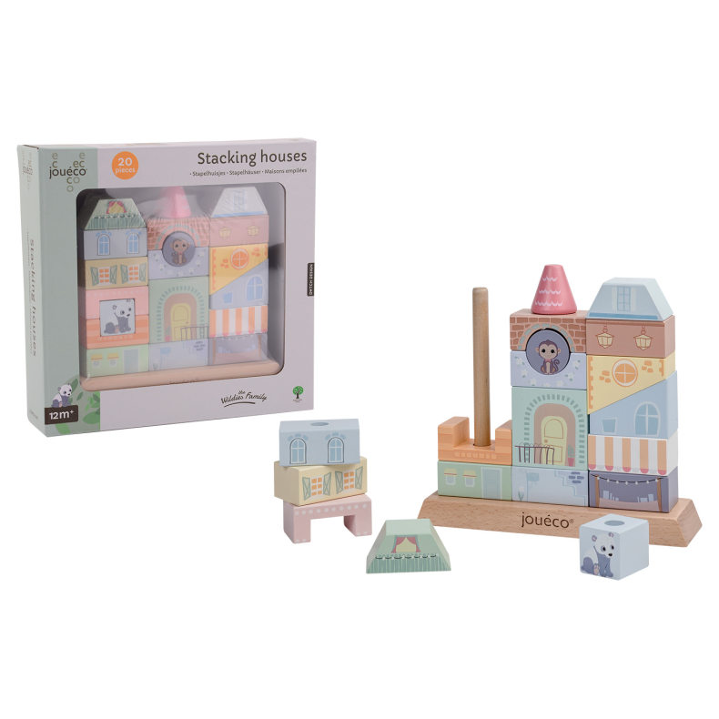 Jouco - The Wildie Family Stacking House,(ctn 24 pcs)