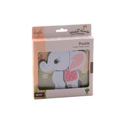 Jou&eacute;co&reg; - The Wildies Family puzzle 4 assorted (ctn 12 pcs)