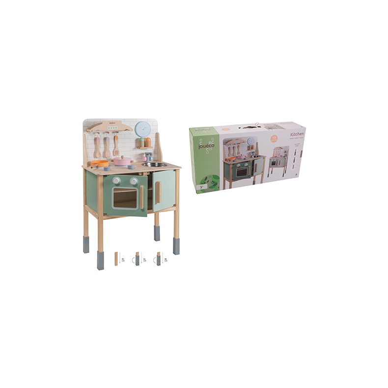 Jouco - Wooden kitchen with accessories (ctn 1pcs)