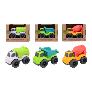 Jou&eacute;co - Construction Vehicles Bio-plastic, 3 asst (ctn 8 pcs)