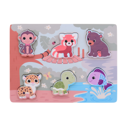 Jou&eacute;co&reg; - The Wildies Family feel and touch puzzle  (ctn 2 pcs)