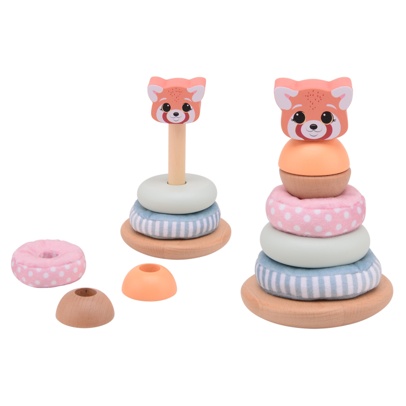 Jouco - The Wildies Family stacking tower with soft rings (ctn 6 pcs)
