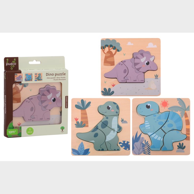 Jou&eacute;co&reg; - Dino puzzle, 3 assorted