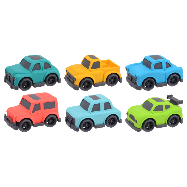 Jouco - Bio-plastic cars in display, 6 assorted