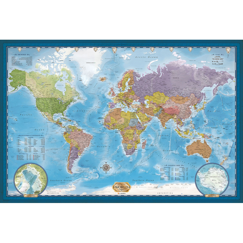World Map 5000 pcs (ctn 6 pcs)