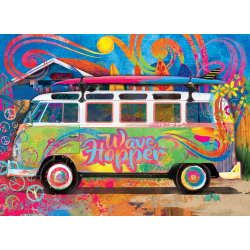 VW Bus Tin - Wave Hopper, (ctn 6 pcs)