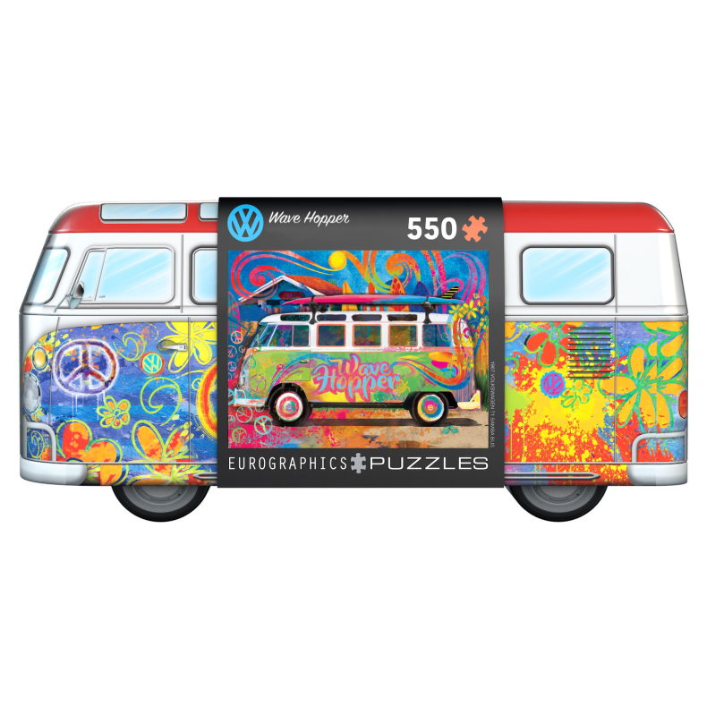 VW Bus Tin - Wave Hopper, (ctn 6 pcs)