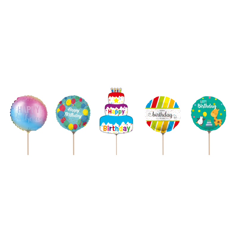 Foil balloner Happy Birthday (ctn 25 pcs)