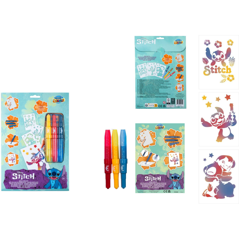 Stitch Spray Pen Set in A4 Envelope (ctn 12 pcs)